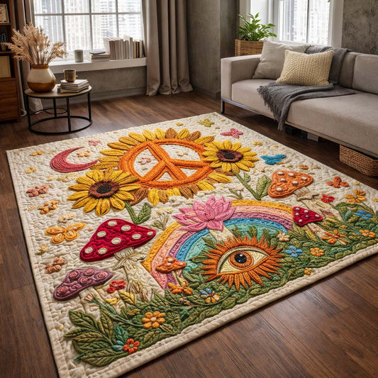 Boho Sunflower Spirit Area Rug GFTOHD14104