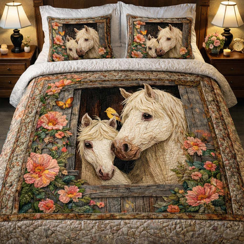 Rustic Barn Companions 3-Piece Quilted Bedding Set GFTOHD14132