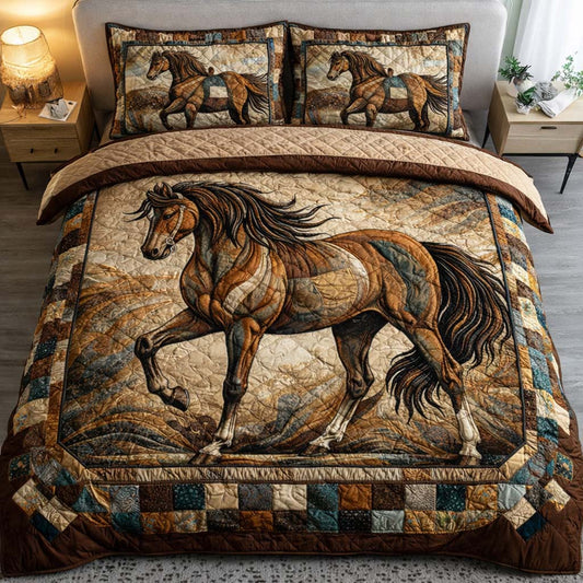 Prairie Echo Stallion 3-Piece Quilted Bedding Set GFTOHD14133