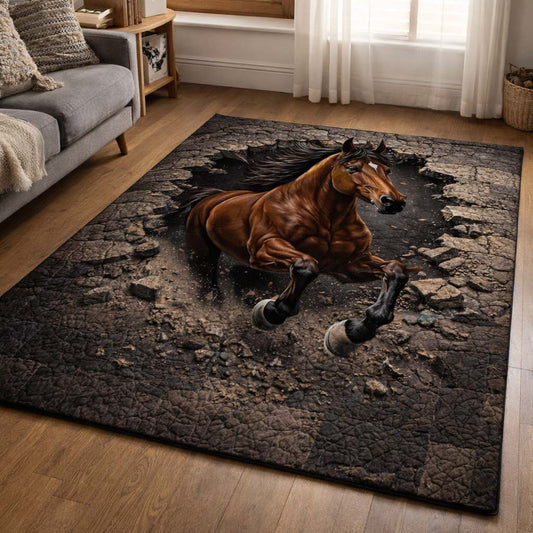 Cracked Earth Stallion Area Rug GFTOHD14138
