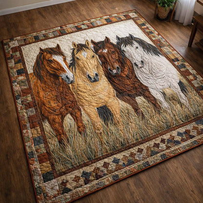 Prairie Four Mustangs Area Rug GFTOHD14141