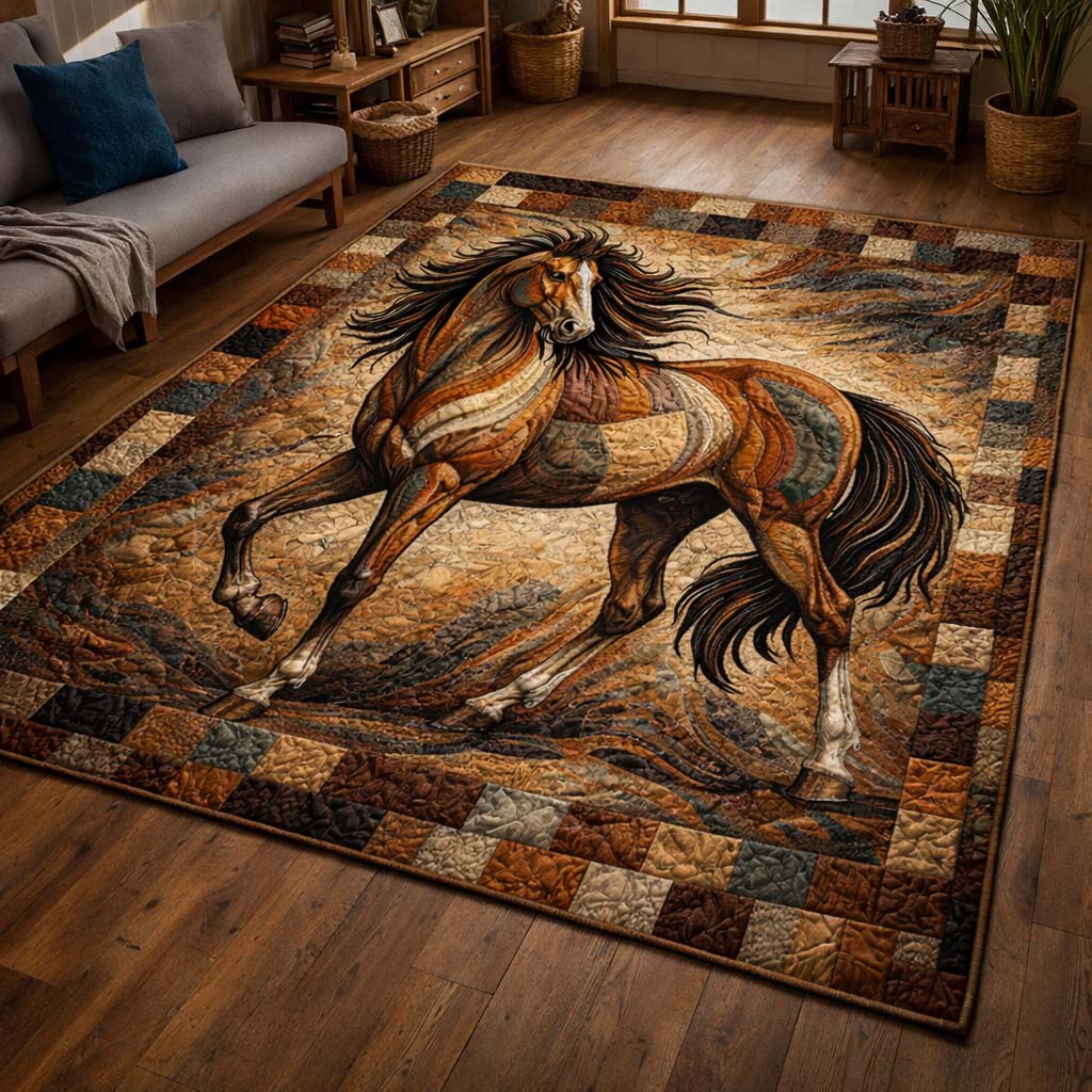 Wild Patchwork Stallion Area Rug GFTOHD14143