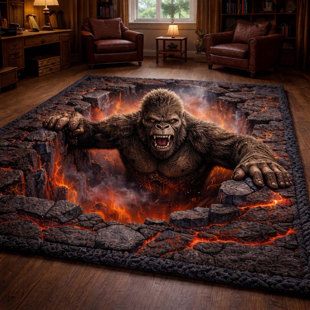 Inferno Rise Bigfoot Area Rug GFTOHD14179