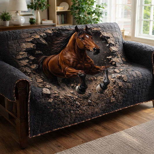 Rockburst Stallion Quilted Sofa Cover GFTOHD14195