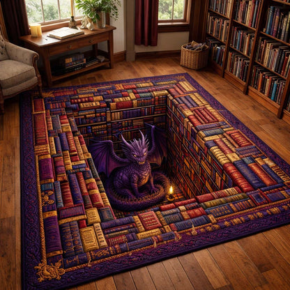 Dragon Book Vault Area Rug GFTOHD14246