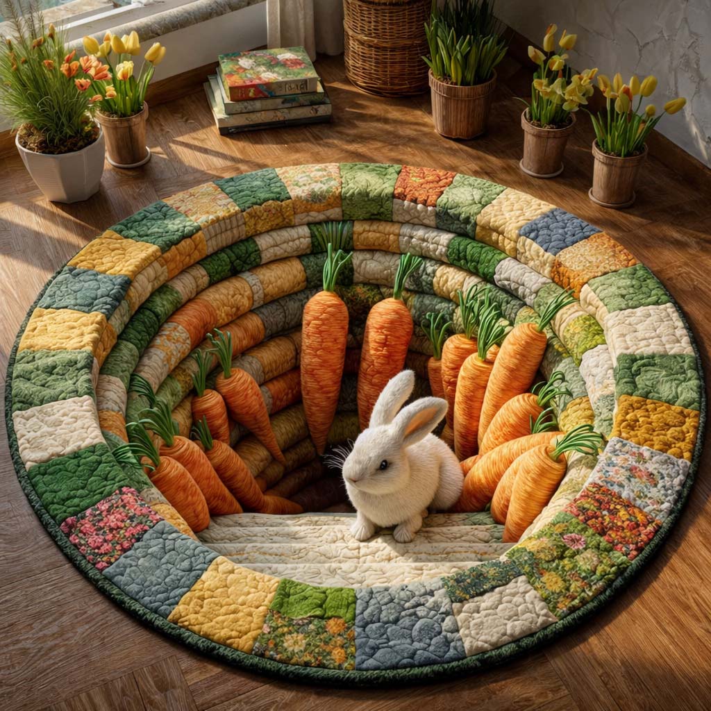 Easter Bunny Quilted Round Mat GFTOHD14257