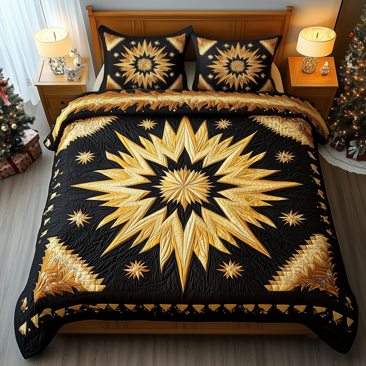 Native American 3-Piece Quilted Bedding Set GFTOHD1425