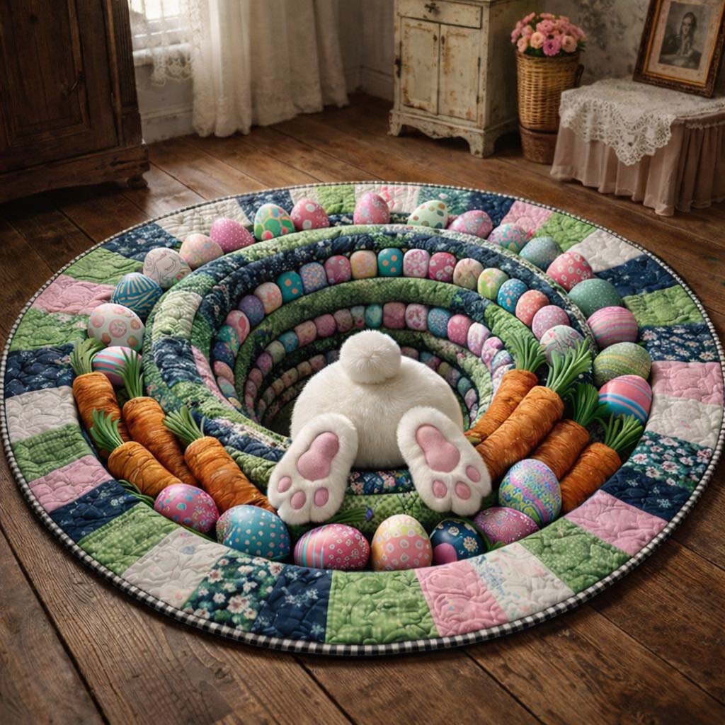 Easter Bunny Quilted Round Mat GFTOHD14263