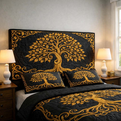 Tree Of Life Quilted Headboard Slipcover GFTOHD14273