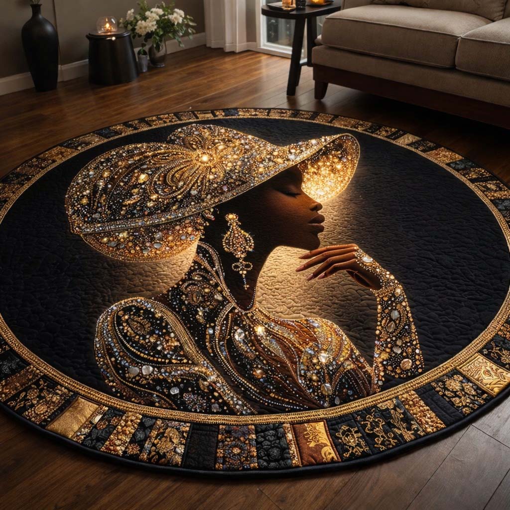 Golden Queen Quilted Round Mat GFTOHD14282