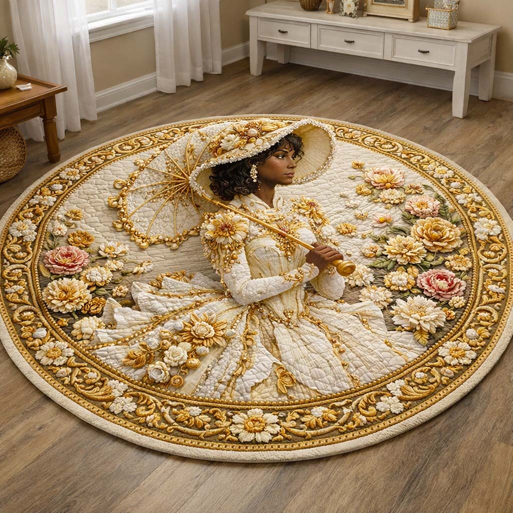 Golden Queen Quilted Round Mat GFTOHD14283