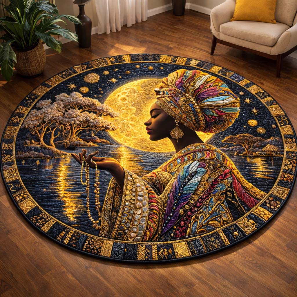 Golden Queen Quilted Round Mat GFTOHD14284