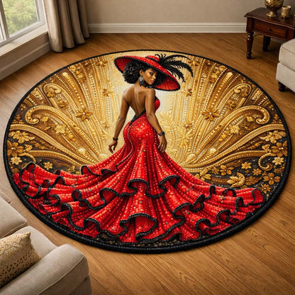 Golden Queen Quilted Round Mat GFTOHD14286