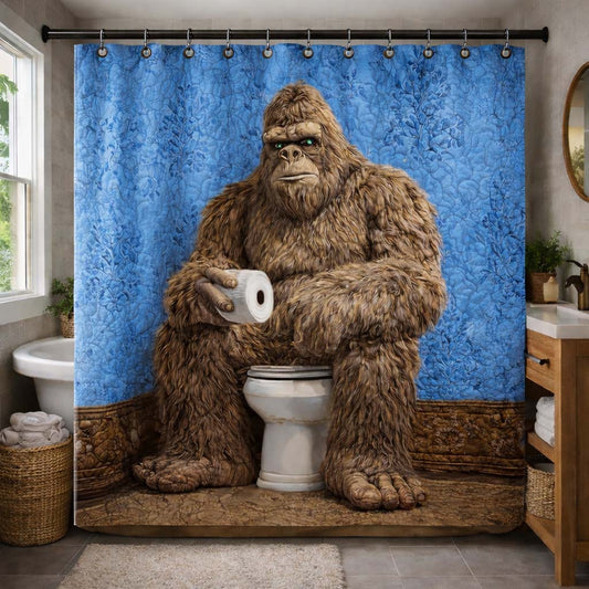 Toilet Bigfoot Shower Curtain GFTOHD14300