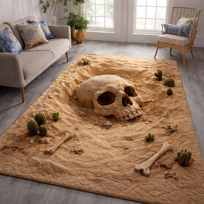 Desert Skull Relic Area Rug GFTOHD14319