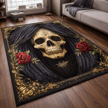 Gothic Curtain Skull Area Rug GFTOHD14323