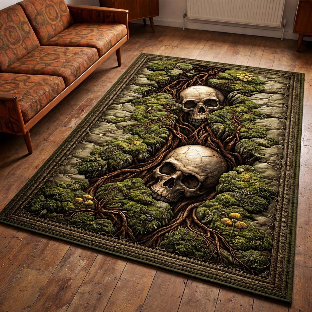 Forest Root Skull Area Rug GFTOHD14327