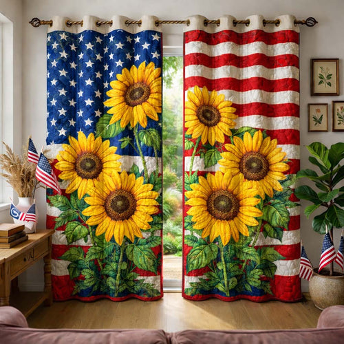 Liberty Sunflowers Quilted Curtains GFTOHD14330