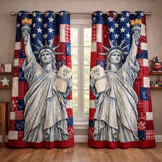 Freedom Torch Quilted Curtains GFTOHD14333