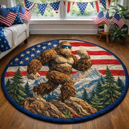 Freedom Sasquatch Quilted Round Mat GFTOHD14353