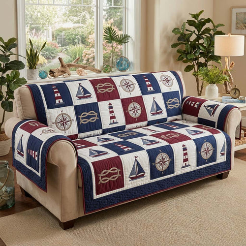 Harbor Patchwork Quilted Sofa Cover GFTOHD14357