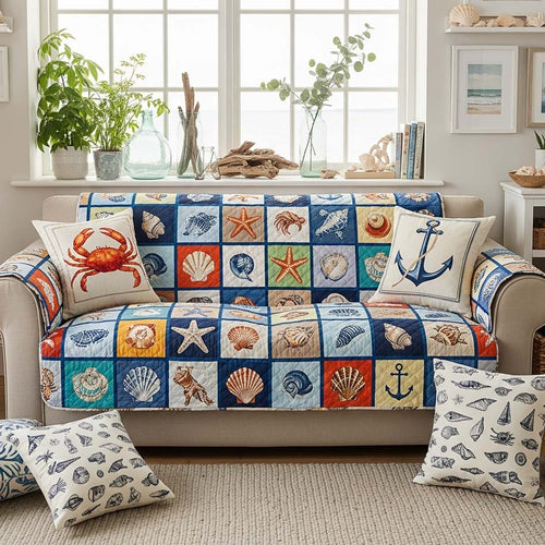 Ocean Treasures Quilted Sofa Cover GFTOHD14361