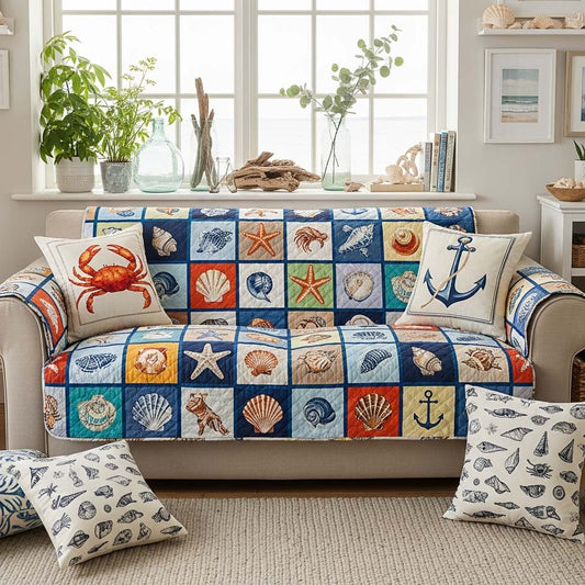 Ocean Treasures Quilted Sofa Cover GFTOHD14361