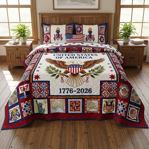 Unity Quilt 3-Piece Quilted Bedding Set GFTOHD14367