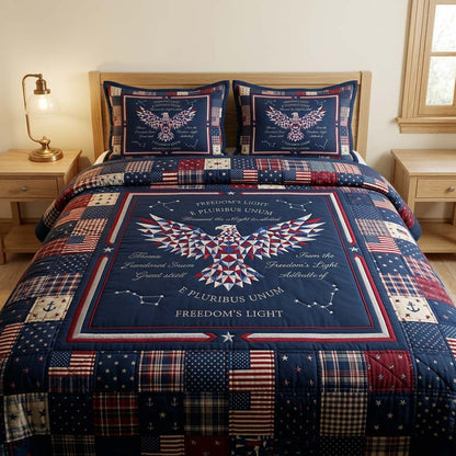 Freedom Patchwork 3-Piece Quilted Bedding Set GFTOHD14368