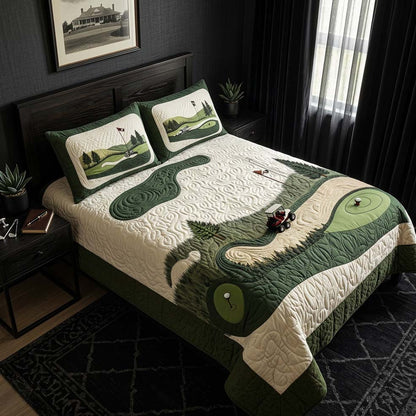Fairway Dreams 3-Piece Quilted Bedding Set GFTOHD14381