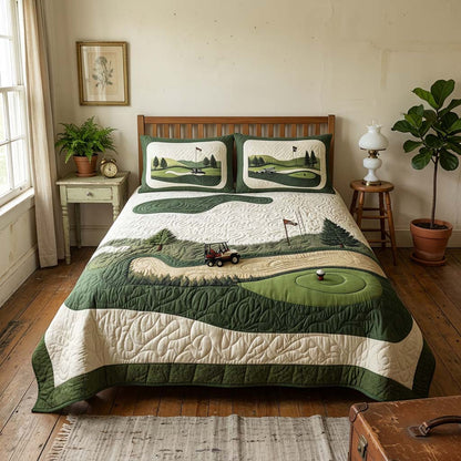 Fairway Dreams 3-Piece Quilted Bedding Set GFTOHD14381