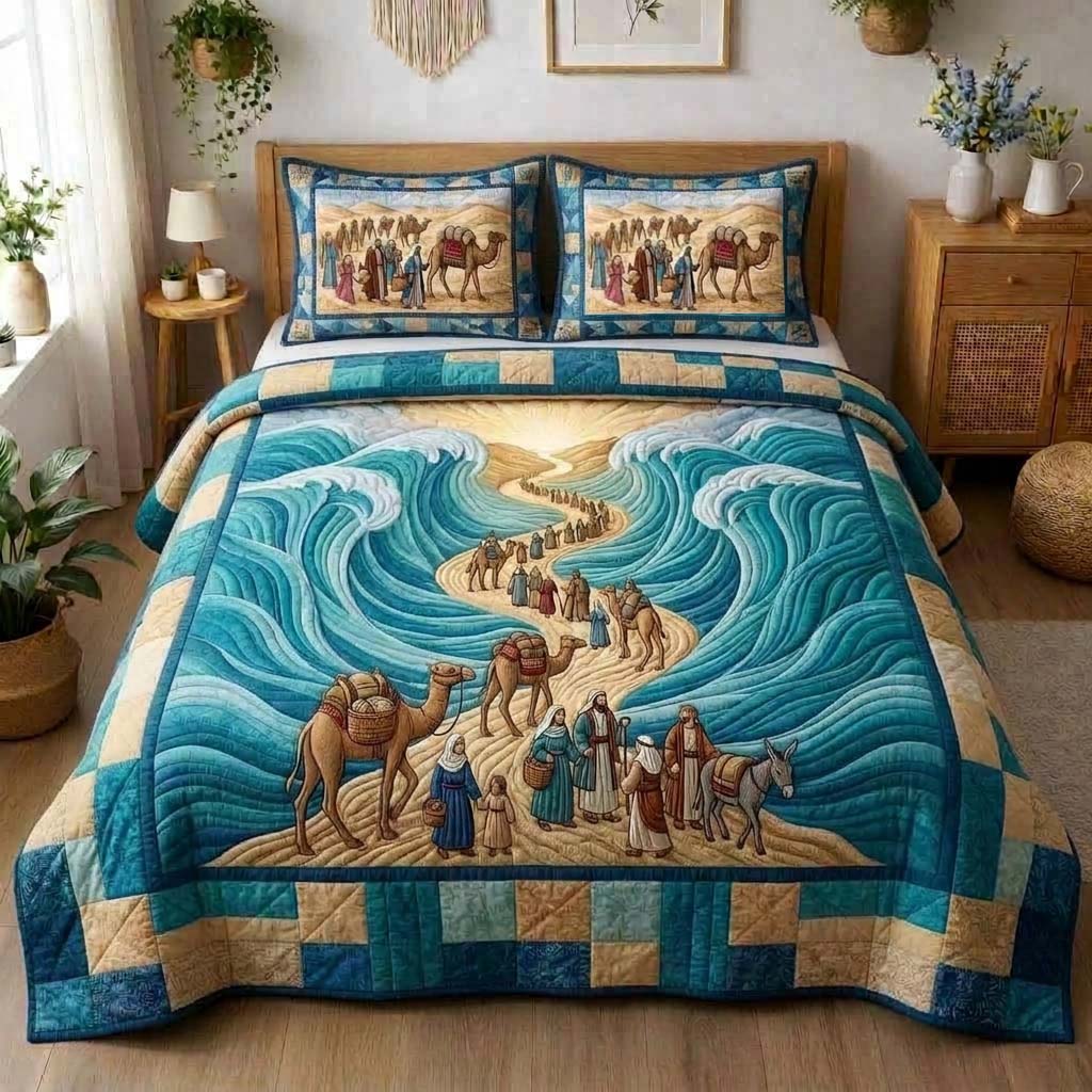 Divine Passage Path 3-Piece Quilted Bedding Set GFTOHD14410