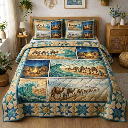 Desert Promise Story 3-Piece Quilted Bedding Set GFTOHD14412