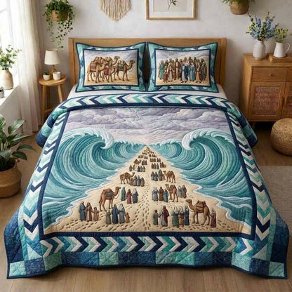 Miracle Sea Path 3-Piece Quilted Bedding Set GFTOHD14413