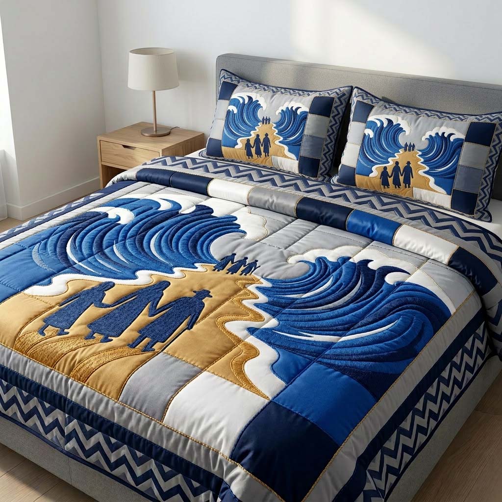 Promise Light Path 3-Piece Quilted Bedding Set GFTOHD14416