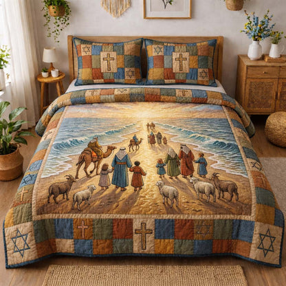 Miracle Sea Path 3-Piece Quilted Bedding Set GFTOHD14420