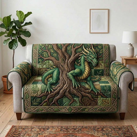 Majestic Dragon Quilted Sofa Cover GFTOHD14474