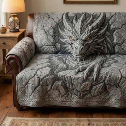 Majestic Dragon Quilted Sofa Cover GFTOHD14475