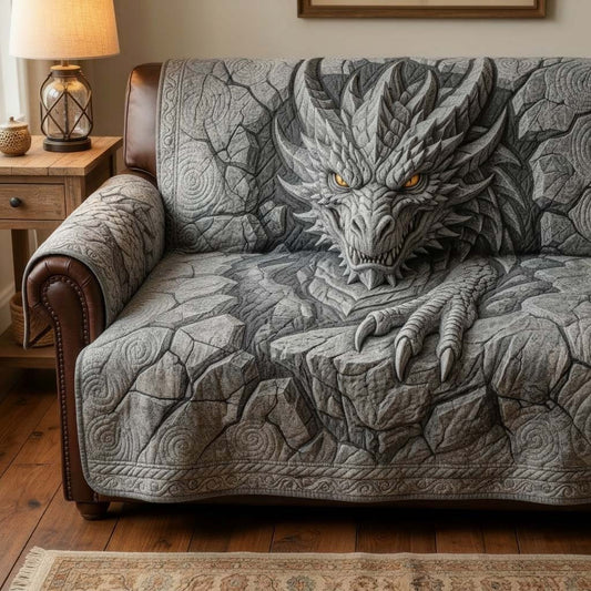 Majestic Dragon Quilted Sofa Cover GFTOHD14475