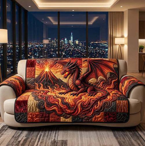 Majestic Dragon Quilted Sofa Cover GFTOHD14476