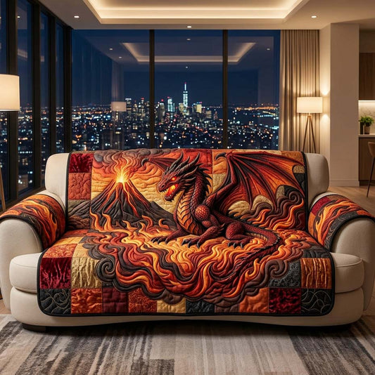 Majestic Dragon Quilted Sofa Cover GFTOHD14476