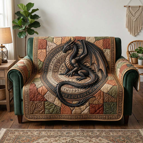 Majestic Dragon Quilted Sofa Cover GFTOHD14479