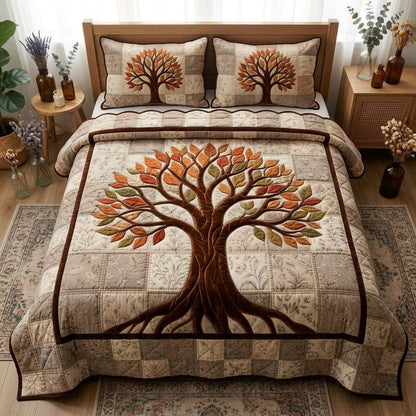 Tree Of Life 3-Piece Quilted Bedding Set GFTOHD14484