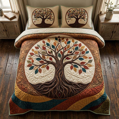 Tree Of Life 3-Piece Quilted Bedding Set GFTOHD14487