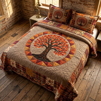 Tree Of Life 3-Piece Quilted Bedding Set GFTOHD14489