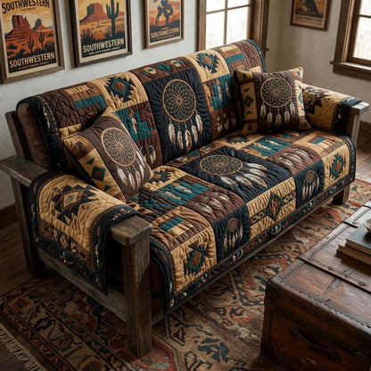 Southwest Heritage Soul Quilted Sofa Cover GFTOHD14504