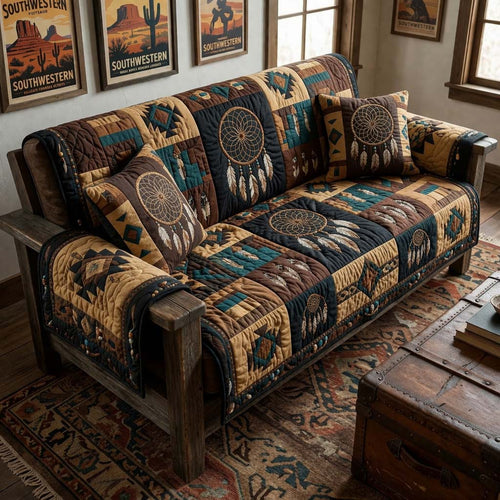 Southwest Heritage Soul Quilted Sofa Cover GFTOHD14504