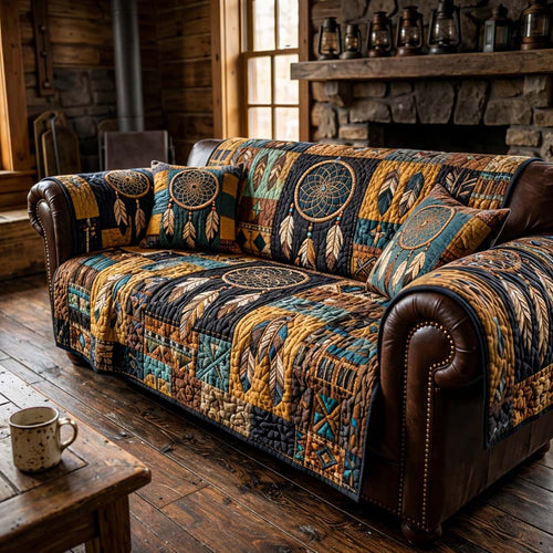 Wild Spirit Comfort Quilted Sofa Cover GFTOHD14507