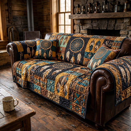 Wild Spirit Comfort Quilted Sofa Cover GFTOHD14507