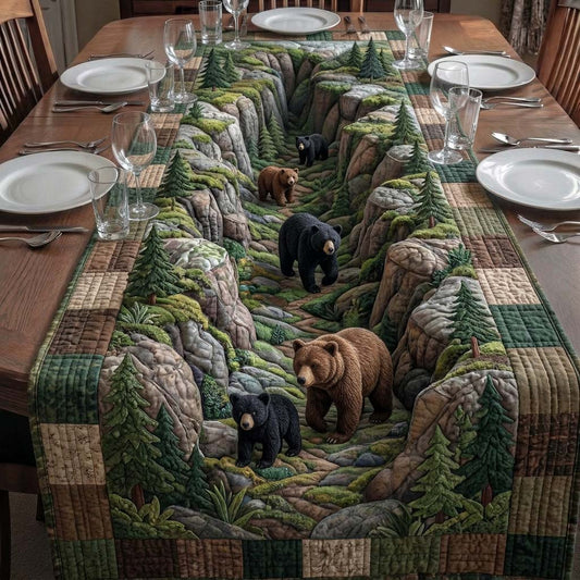 Wild Bear Trail Quilted Table Runner GFTOHD14514